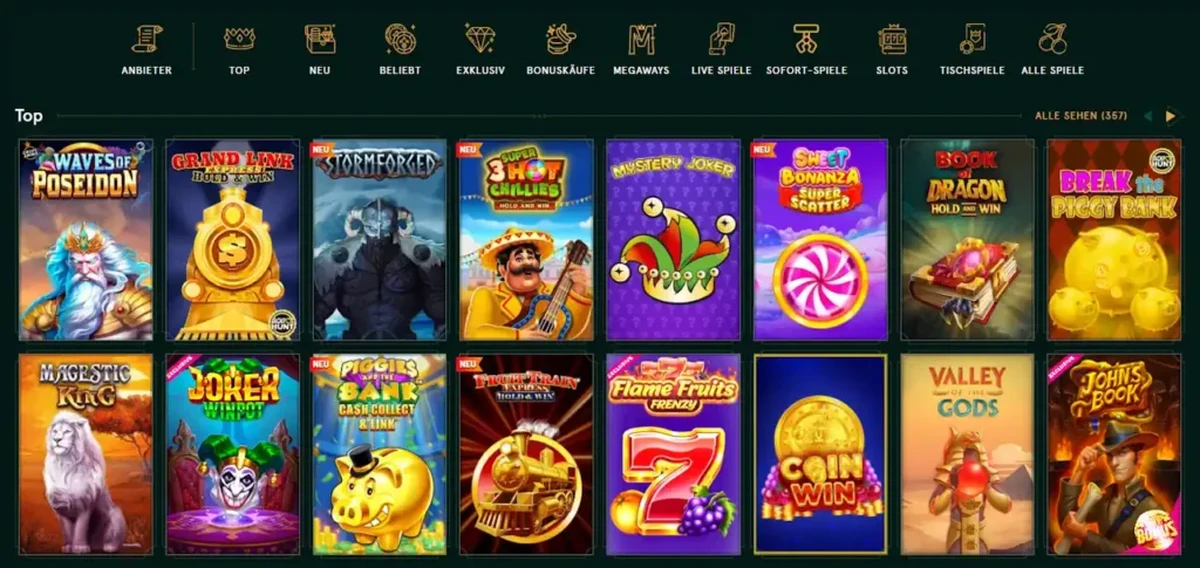 Total Casino Netherlands — hoofdlobby met meer dan 12.000 online casinospellen, gokkasten en livecasino